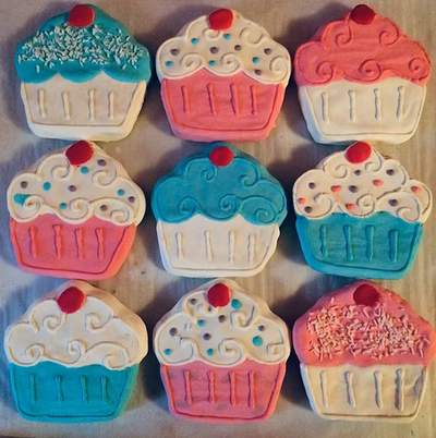 Birthday Cupcakes Dog Treats (Qty 6)