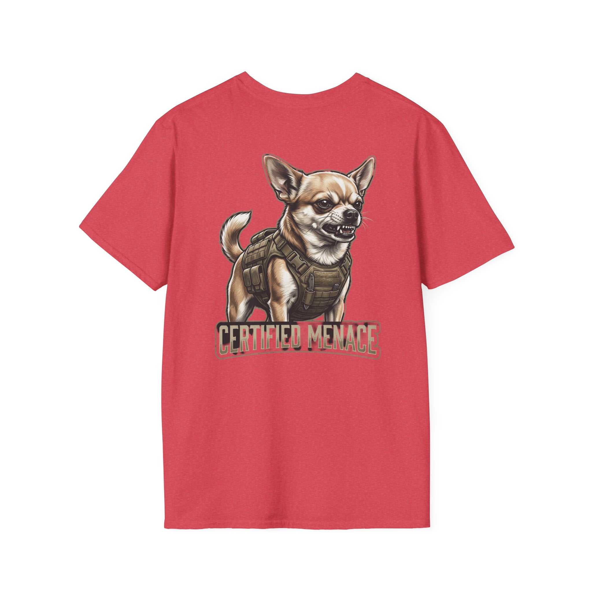 Chihuahua in Tactical Vest T-Shirt | Certified Menace