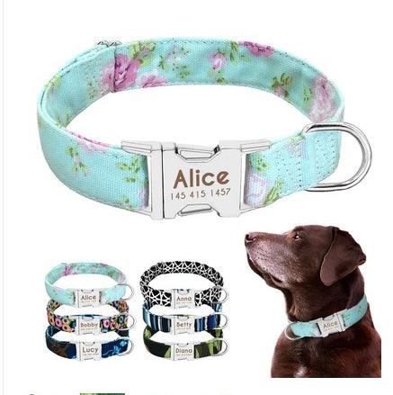 Custom Engraved Dog Collar with Name & Phone Number