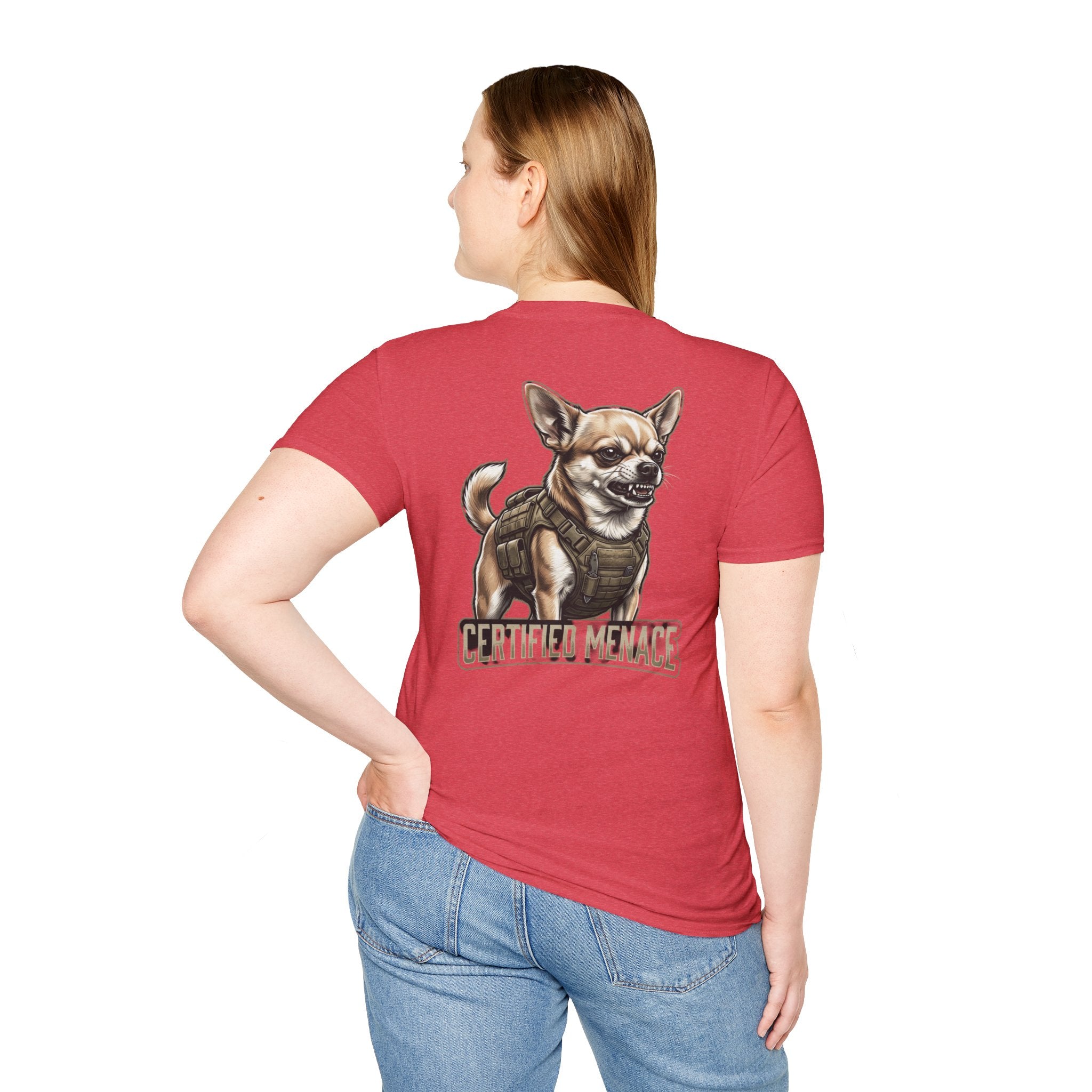 Chihuahua in Tactical Vest T-Shirt | Certified Menace