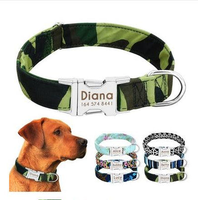 Custom Engraved Dog Collar with Name & Phone Number