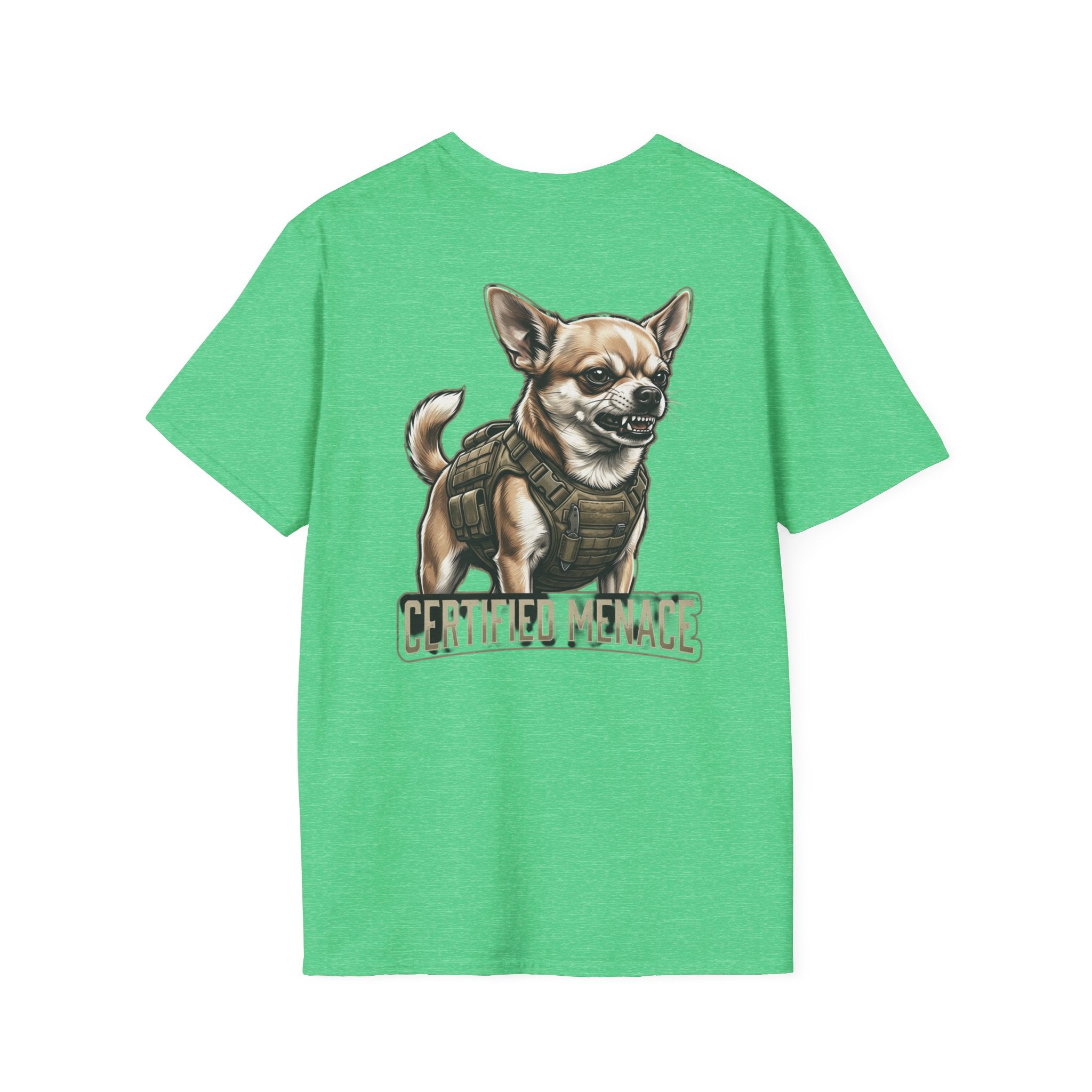 Chihuahua in Tactical Vest T-Shirt | Certified Menace
