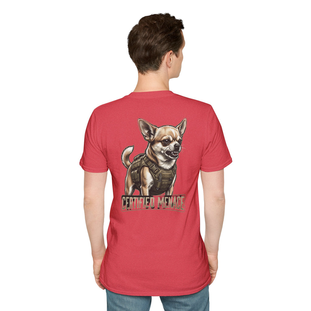 Chihuahua in Tactical Vest T-Shirt | Certified Menace