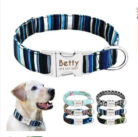 Custom Engraved Dog Collar with Name & Phone Number